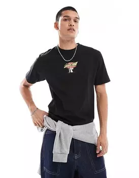 Санта-Крус – Winkowski Alien Creep – черная футболка с принтом