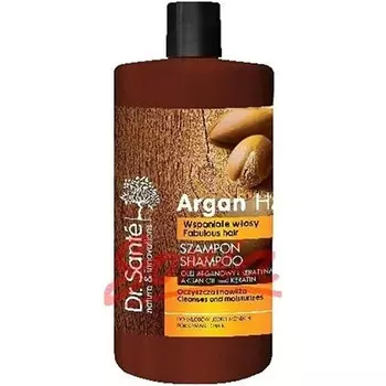 Sante Argan Шампунь для волос с кератином для поврежденных волос 1000мл, Dr.Sante