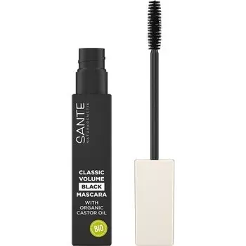 SANTE Naturkosmetik Classic Volume Mascara 01 Черная тушь для придания объема и четкости с натуральным воском и органическим касторовым маслом Vegan 8 мл