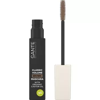 SANTE Naturkosmetik Classic Volume Mascara 02 Brown Тушь для ресниц с натуральным воском и органическим касторовым маслом Vegan 8 мл
