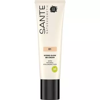 SANTE Naturkosmetik Hydro Glow BB Cream 01 Light Medium с гилауроном и органическими экстрактами 30 мл
