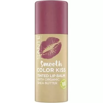 Sante Naturkosmetik Smooth Color Kiss 02 Бальзам для губ с мягким красным оттенком и био-маслом 8,5 г