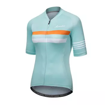Santic весенне-летний велосипедный джерси с короткими рукавами, дышащий солнцезащитный велосипедный трикотаж для женщин [Palay] Aqua Blue L