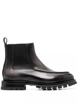 Santoni ботинки с эластичными вставками, черный