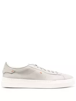 Santoni кеды на шнуровке, серый