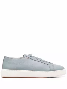 Santoni кеды с контрастным язычком, синий