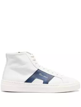 Santoni кеды с пряжками, белый