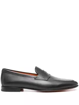 Santoni кожаные лоферы, черный