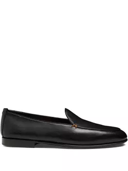 Santoni кожаные лоферы, черный