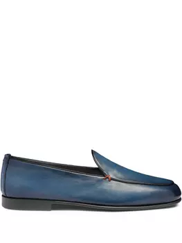Santoni кожаные лоферы, синий