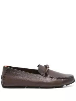 Santoni кожаные мокасины, коричневый