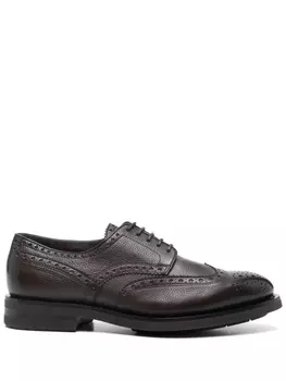 Santoni кожаные туфли на шнуровке, коричневый