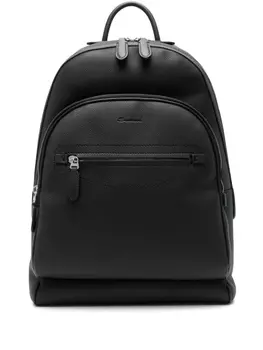 Santoni кожаный рюкзак, черный