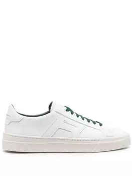 Кроссовки Santoni Double Buckle, белый/зеленый