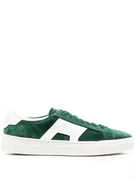 Santoni кроссовки Double-Buckle, зеленый