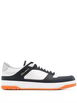 Santoni кроссовки Goran со вставками, белый