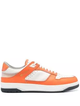 Santoni кроссовки Goran со вставками, оранжевый