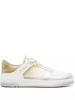 Santoni кроссовки Illon с логотипом, серебристый