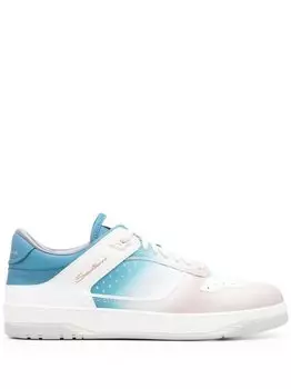 Кроссовки Santoni Lace-up, белый/синий/голубой