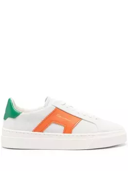 Кроссовки Santoni With Logo, белый/оранжевый/зеленый