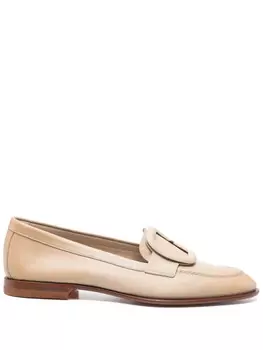 Santoni лоферы с пряжкой, нейтральный