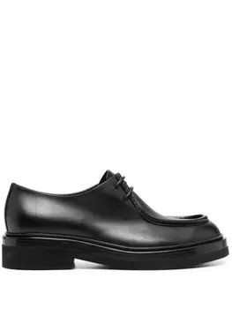 Santoni лоферы со шнуровкой, черный