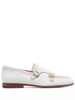 Santoni монки с пряжками, серый
