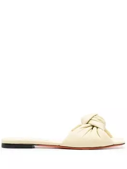 Santoni мюли с ремешками, желтый