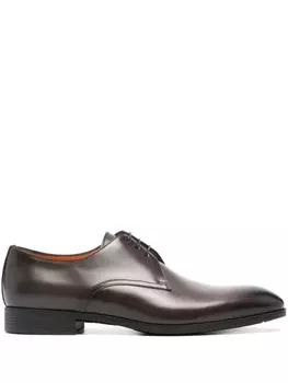Santoni оксфорды с закругленным носком, коричневый