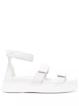 Santoni сандалии на липучках, белый