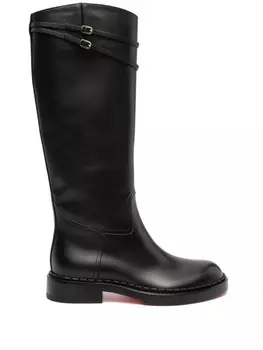 Santoni сапоги по колено, черный