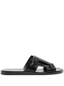 Santoni шлепанцы Duo, черный