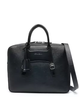 Santoni сумка для ноутбука с логотипом, синий