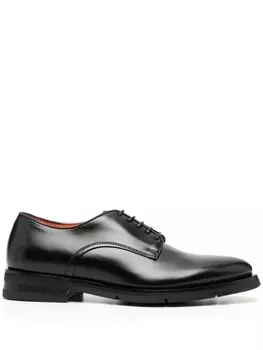 Santoni туфли дерби Faedon со вставками, черный