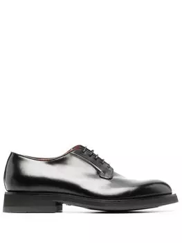 Santoni туфли дерби на шнуровке, черный