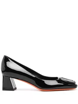 Santoni туфли кожаные 50 мм, черный