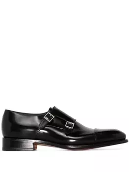 Santoni туфли монки Carter, черный