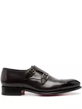 Santoni туфли монки, коричневый