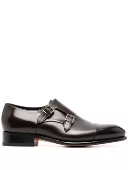 Santoni туфли монки, коричневый