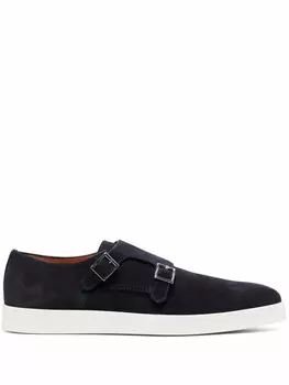 Santoni туфли монки с пряжками, синий
