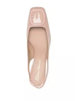 Santoni туфли с ремешком на пятке, розовый