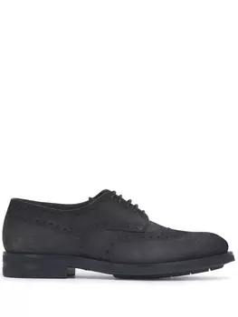 Santoni замшевые лоферы, коричневый