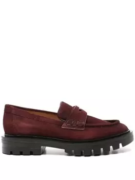 Santoni замшевые лоферы, красный
