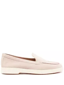 Santoni замшевые лоферы, нейтральный
