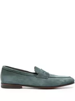 Santoni замшевые пенни-лоферы, синий