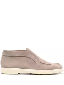 Santoni замшевые сапоги, коричневый