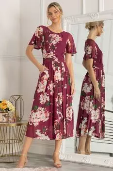 Сапфировое сетчатое платье Jolie Moi, фиолетовый