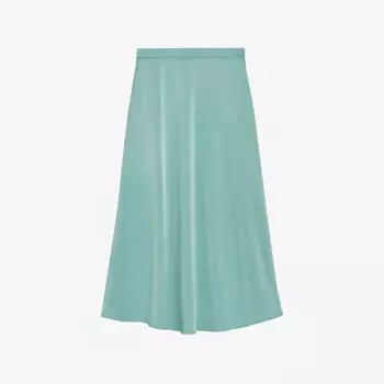 Sapino атласная юбка миди с завышенной талией Claudie Pierlot, цвет verts