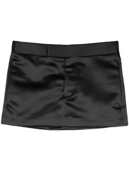 SAPIO атласная юбка мини, черный