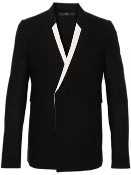 SAPIO двубортный блейзер с контрастной отделкой, черный
